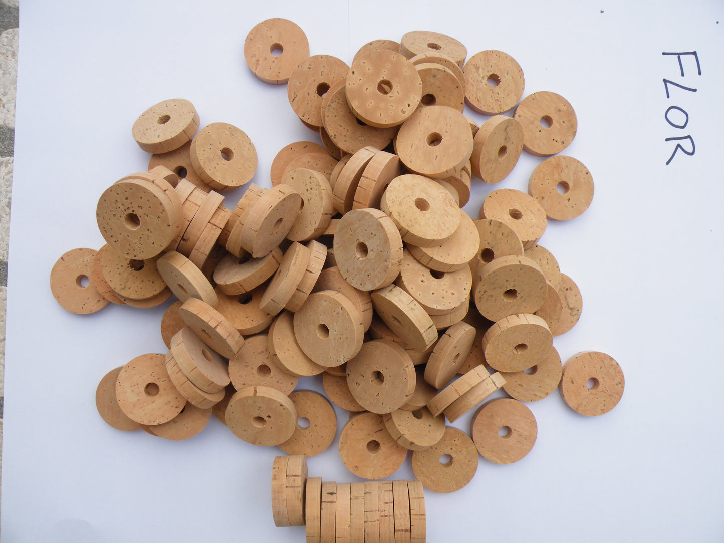 100 Cork rings 1 1/4"x1/4" Grade Flor bore 1/4"