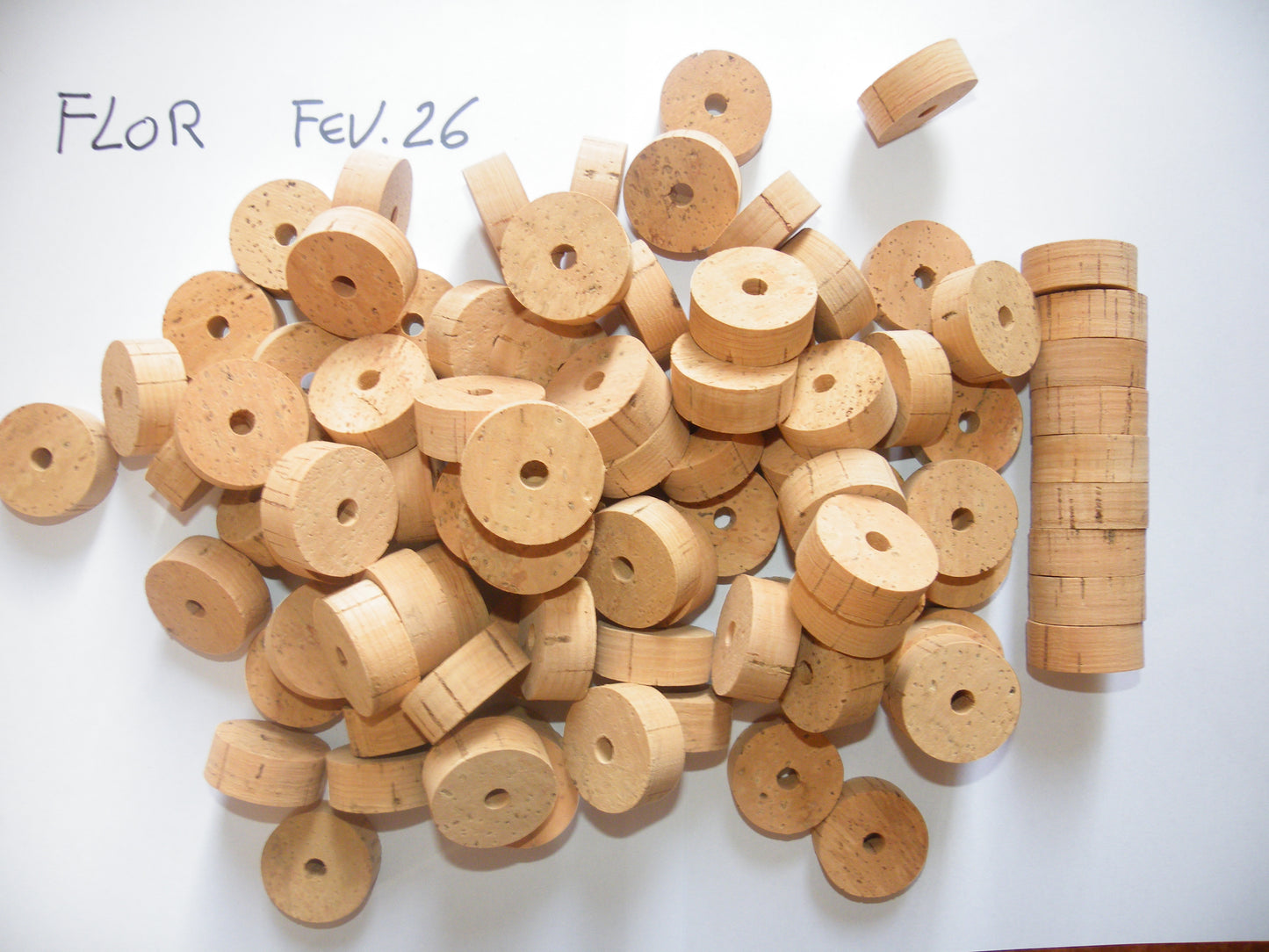 100 Cork rings 1 1/4"x1/2" Grade Flor bore 1/4"