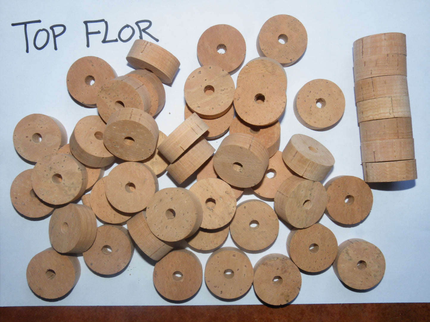 50 Cork rings 1 1/4"x1/2" Grade Top Flor bore 1/4"