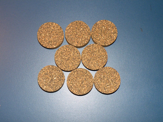 10 RUBBERIZED CORK RINGS 11/2"X1/2" NO BORE