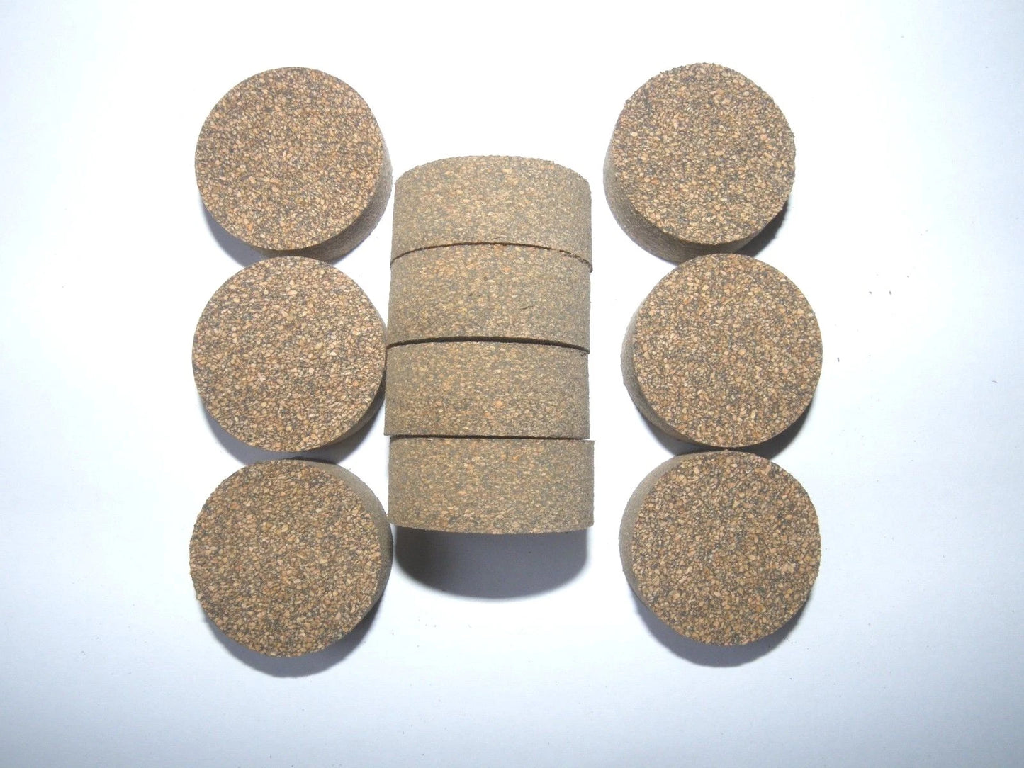 10 RUBBERIZED CORK RINGS 11/4"X1/2" NO BORE
