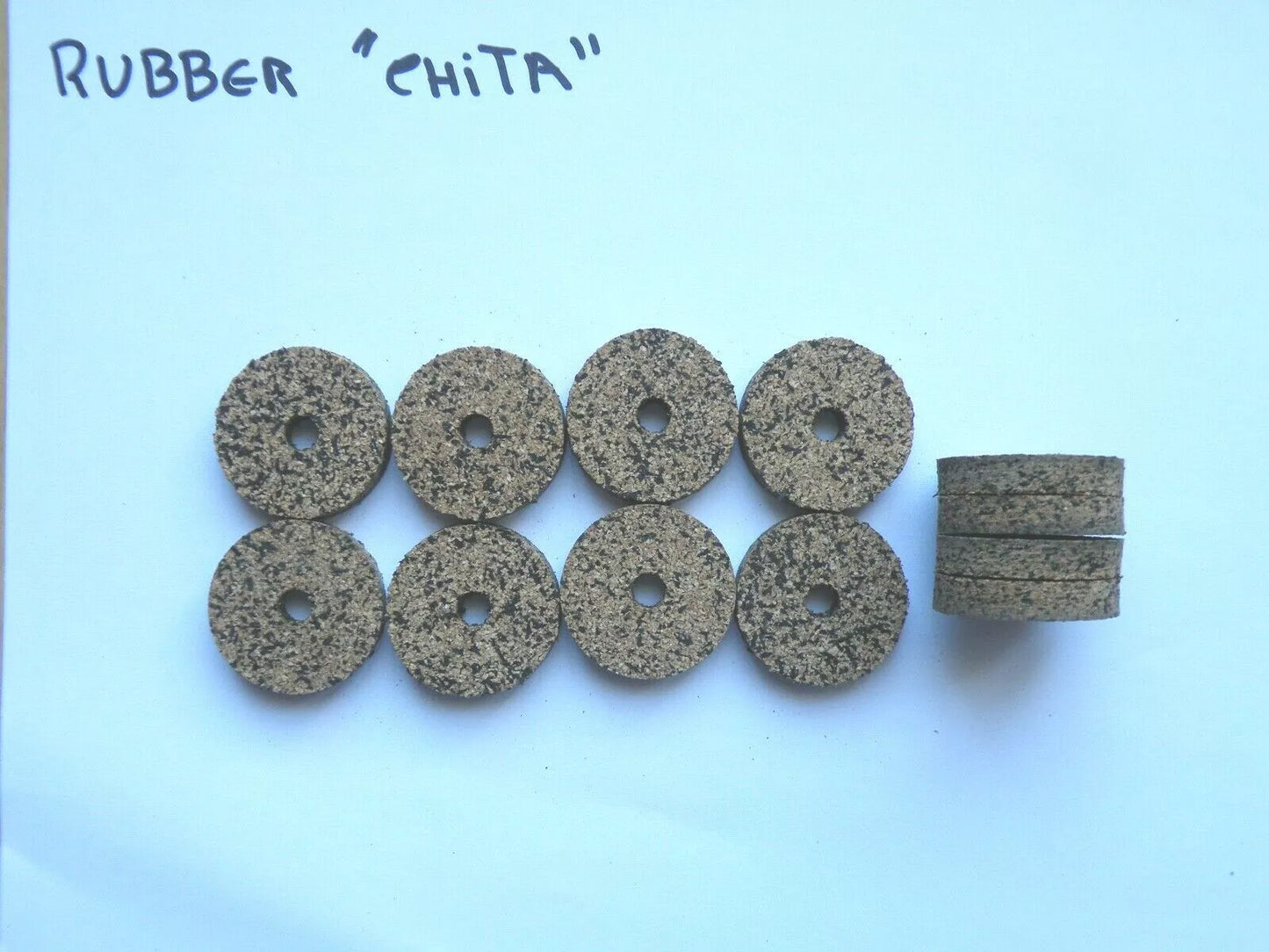 10 RUBBERIZED CORK RINGS 11/4"X1/4 NO BORE