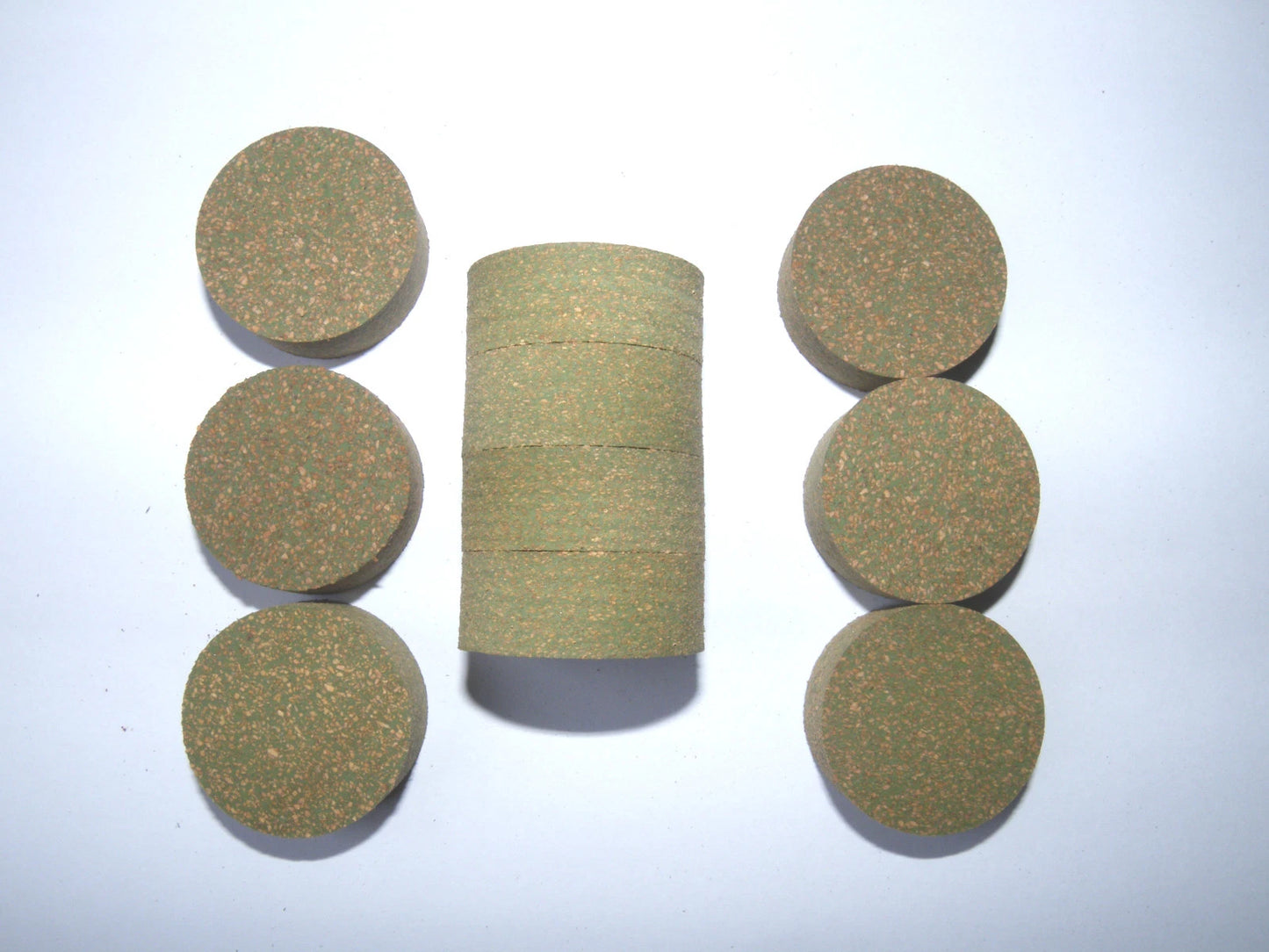 10 RUBBERIZED CORK RINGS 11/4"X1/2" NO BORE