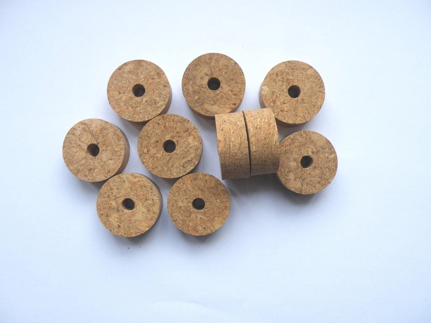 10 BURL CORK RINGS 11/4"X1/2" BORE 1/4" Multiple Colours