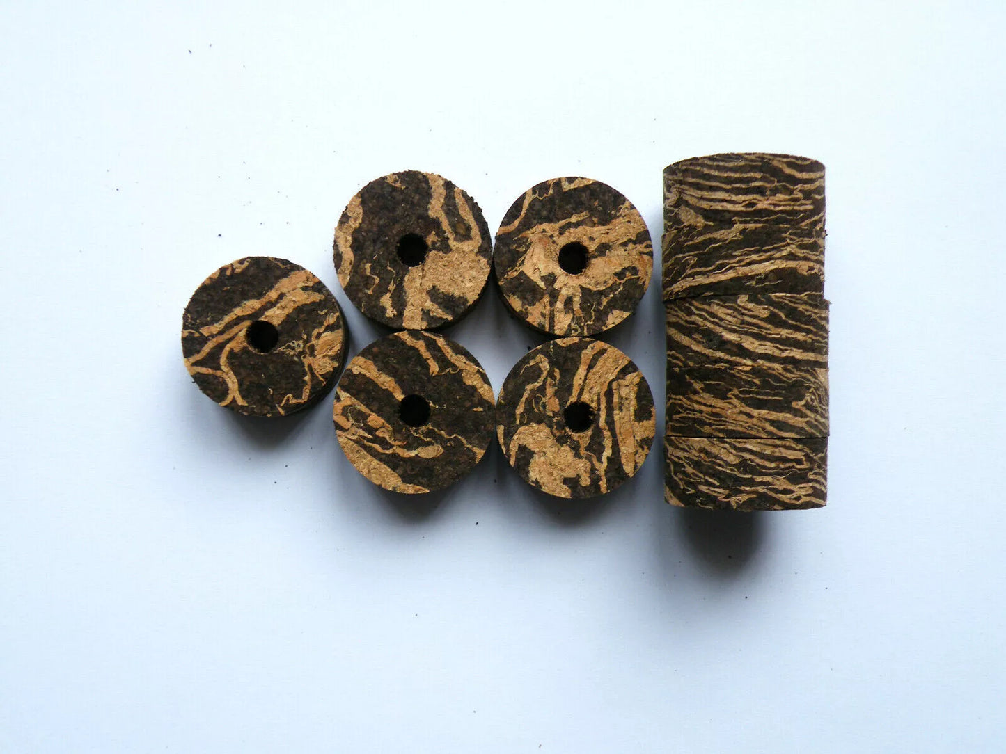 10 BURL CORK RINGS 11/4"X1/2" BORE 1/4" Multiple Colours