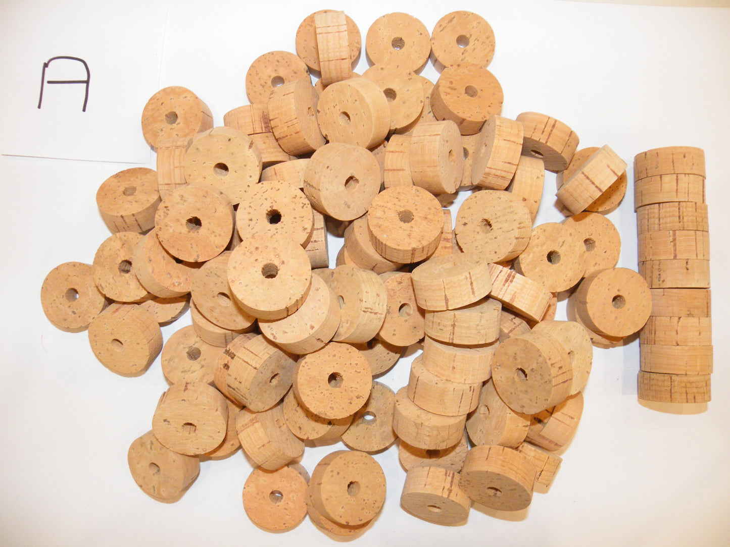 100 Cork rings 1 1/4"x1/2" Grade A bore 1/4"