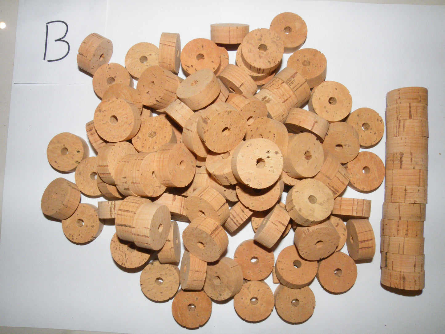 100 Cork rings 1 1/4"x1/2" Grade B- bore 1/4"