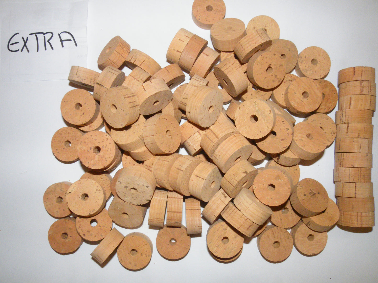 100 Cork rings 1 1/4"x1/2" Grade Extra bore 1/4"