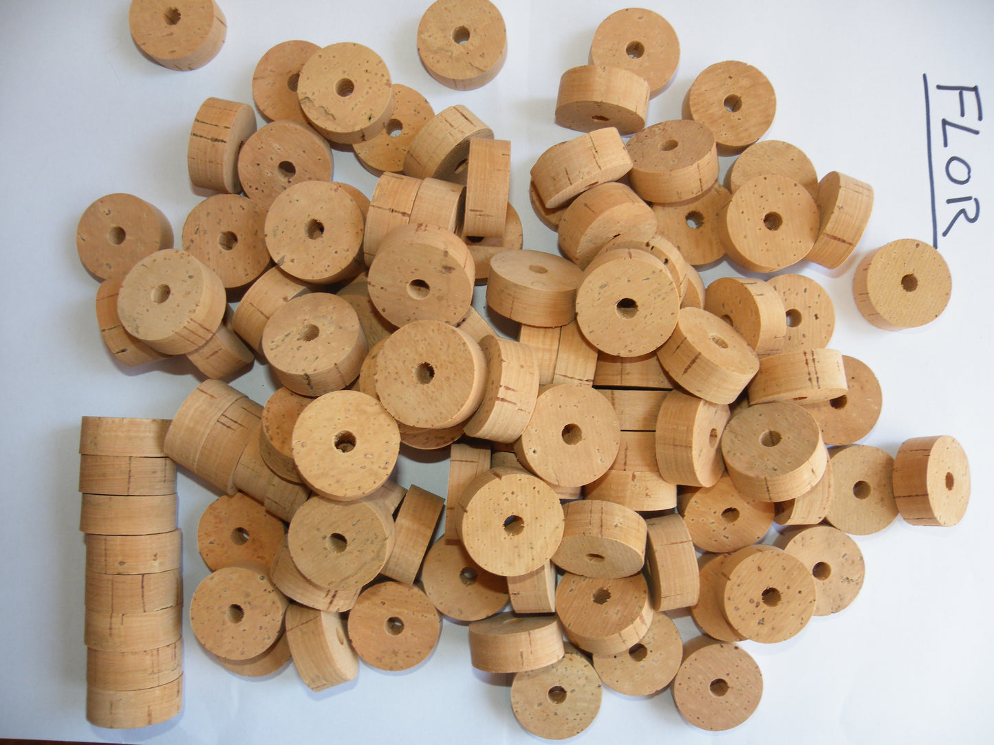 100 Cork rings 1 1/4"x1/2" Grade Flor bore 1/4"