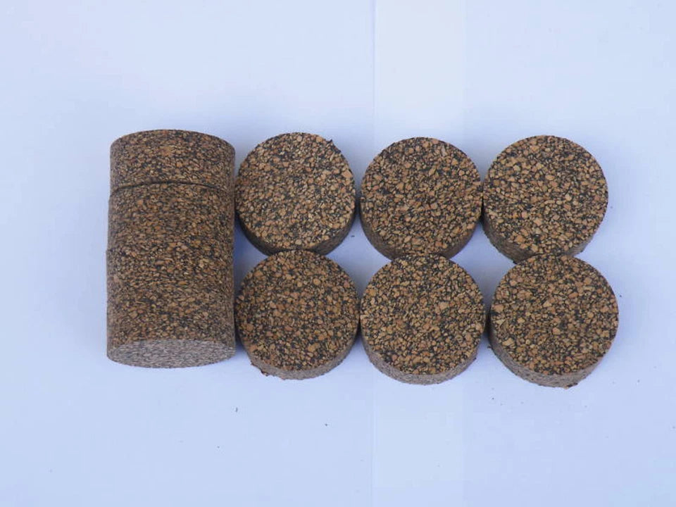 10 RUBBERIZED CORK RINGS 11/4"X1/2" NO BORE