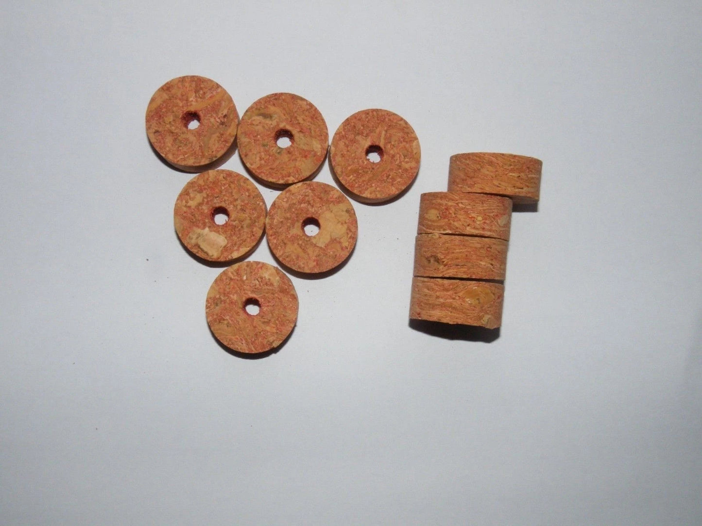 10 BURL CORK RINGS 11/4"X1/2" BORE 1/4" Multiple Colours